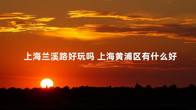 上海兰溪路好玩吗 上海黄浦区有什么好玩的地方吗